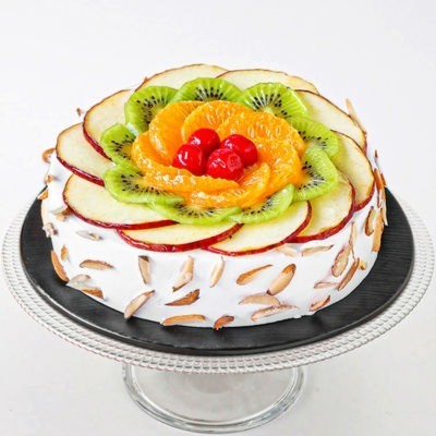 Nutrient Cake With Fresh Fruit Toppings