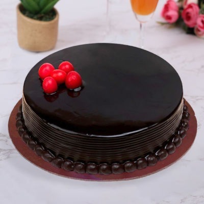 Pure Choco Cherry Truffle Cake