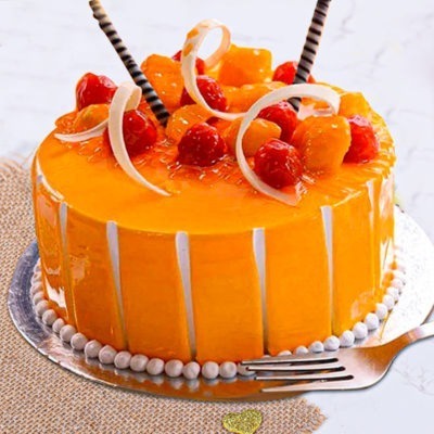 Juicy Orange Toppings Cake