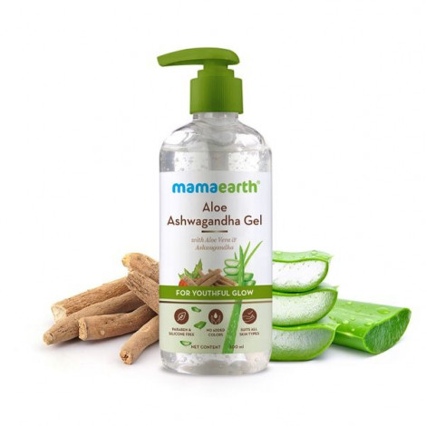 Aloe Ashwagandha Gel with Aloe Vera & Ashwagandha for a Youthful Glow - 300 ml