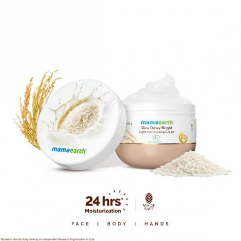 Rice Dewy Bright Light Moisturizing Cream with Rice Water & Niacinamide for Glass-Skin - 200 g