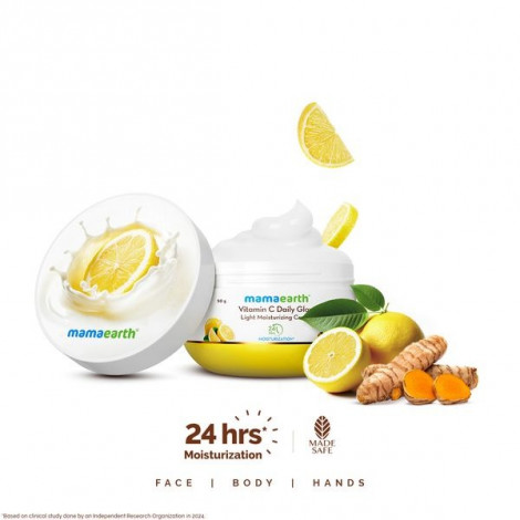 Vitamin C Daily Glow Light Moisturizing Cream with Turmeric & Vitamin C for Skin Brightening - 50 g