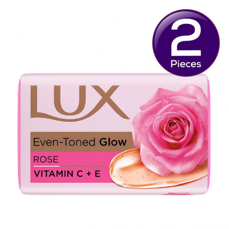 Lux Even-toned Glow Bathing Soap infused with Vitamin C & E For Superior Glow 450 g Combo