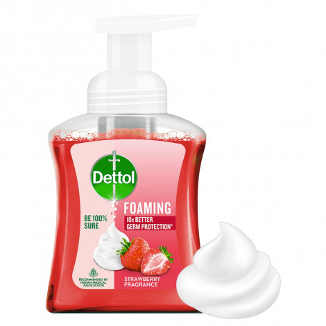 Dettol Foaming Hand Wash Strawberry | Moisturizing Foam | Handwash Pump