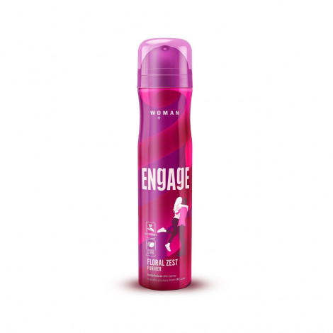 Engage Floral Zest Deodorant for Women, Citrus & Floral, Skin Friendly