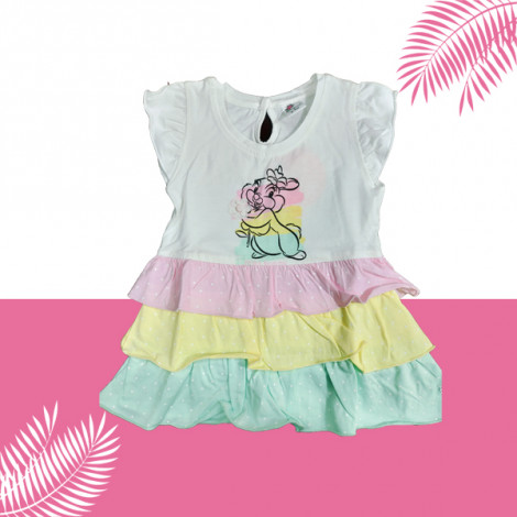 Multicolor Housiry Stuff Girl frock With Balumar
