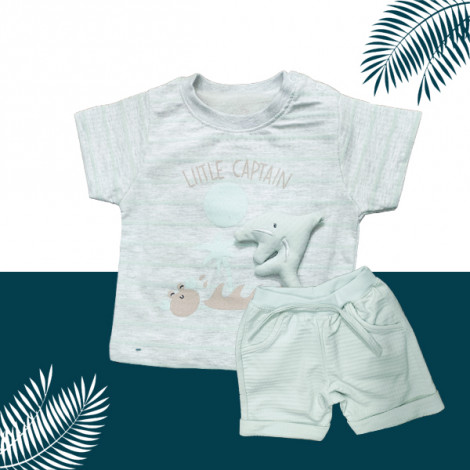Boy T shirt With Hot Pant Grey