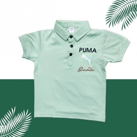 Boy Collar T shirt Green