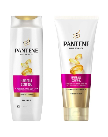 Pantene Set of Hairfall Control Shampoo - 340ml & Conditioner - 80ml