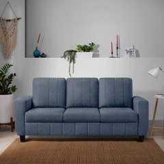 Sofa Bae - 3 Seater Sofa (Fabric, Ocean Blue)
