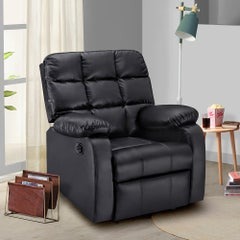 Recliner RX5 - Plush Leatherette (Glossy Dark Knight, One Seater)