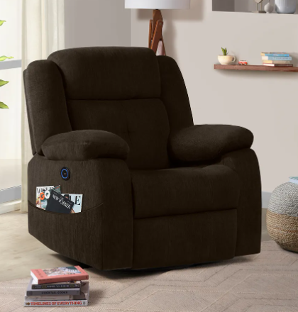 Recliner RX7 - Motorized Fabric Recliner (Egyptian Brown, One Seater)
