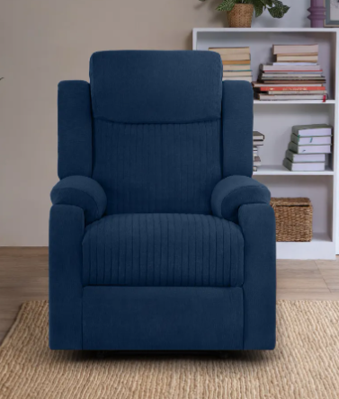 Recliner RX6 - Single Seater Fabric Recliner (Berry Blue)