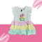 Multicolor Housiry Stuff Girl frock With Balumar