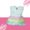 Multicolor Housiry Stuff Girl frock With Balumar
