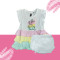 Multicolor Housiry Stuff Girl frock With Balumar