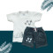 White T shirt With Grey Hot Pant