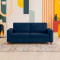 Sofa Tilt - 3 Seater Lounger Sofa with Adjustable Backrest - Berry Blue