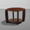 Stack -Round Coffee Table / Center Table with Storage (Provincial Teak & Mahogany Finish)