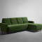 Sofa Yolo - 3 Seater RHS L Shape Sofa Set (Fabric, Avocado Green)