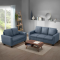 Sofa Bae - 3+2 Seater Sofa Set (Fabric, Ocean Blue)